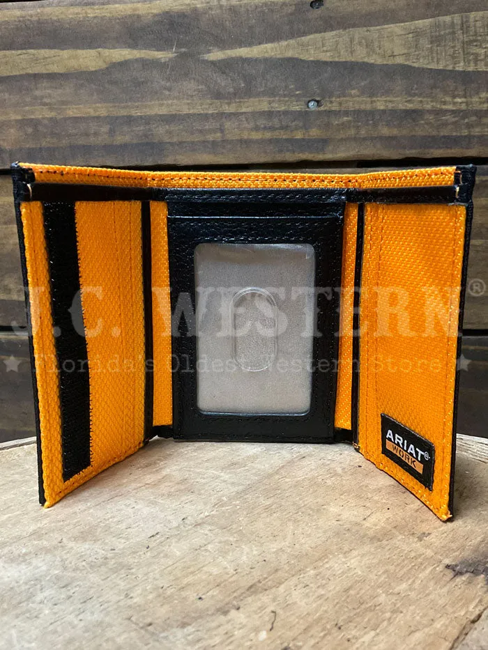 Ariat A3401401 Mens Trifold Born For This Work Wallet Mexico Black