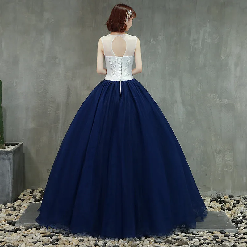 Beautiful Navy Blue Ball Gown Sweet 16 Dresses, Blue Quinceanera Dress