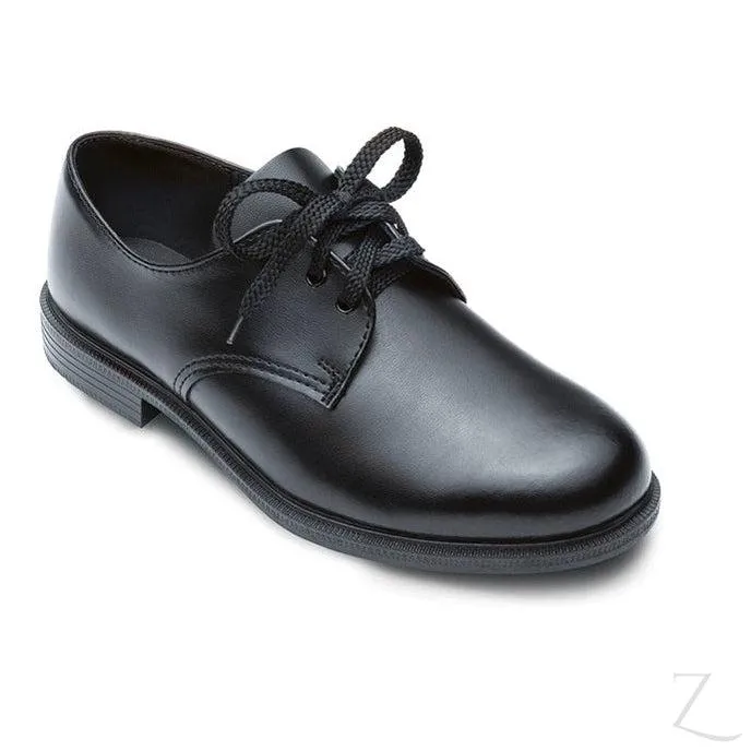 Buccaneer Lace Up School Shoes - Black