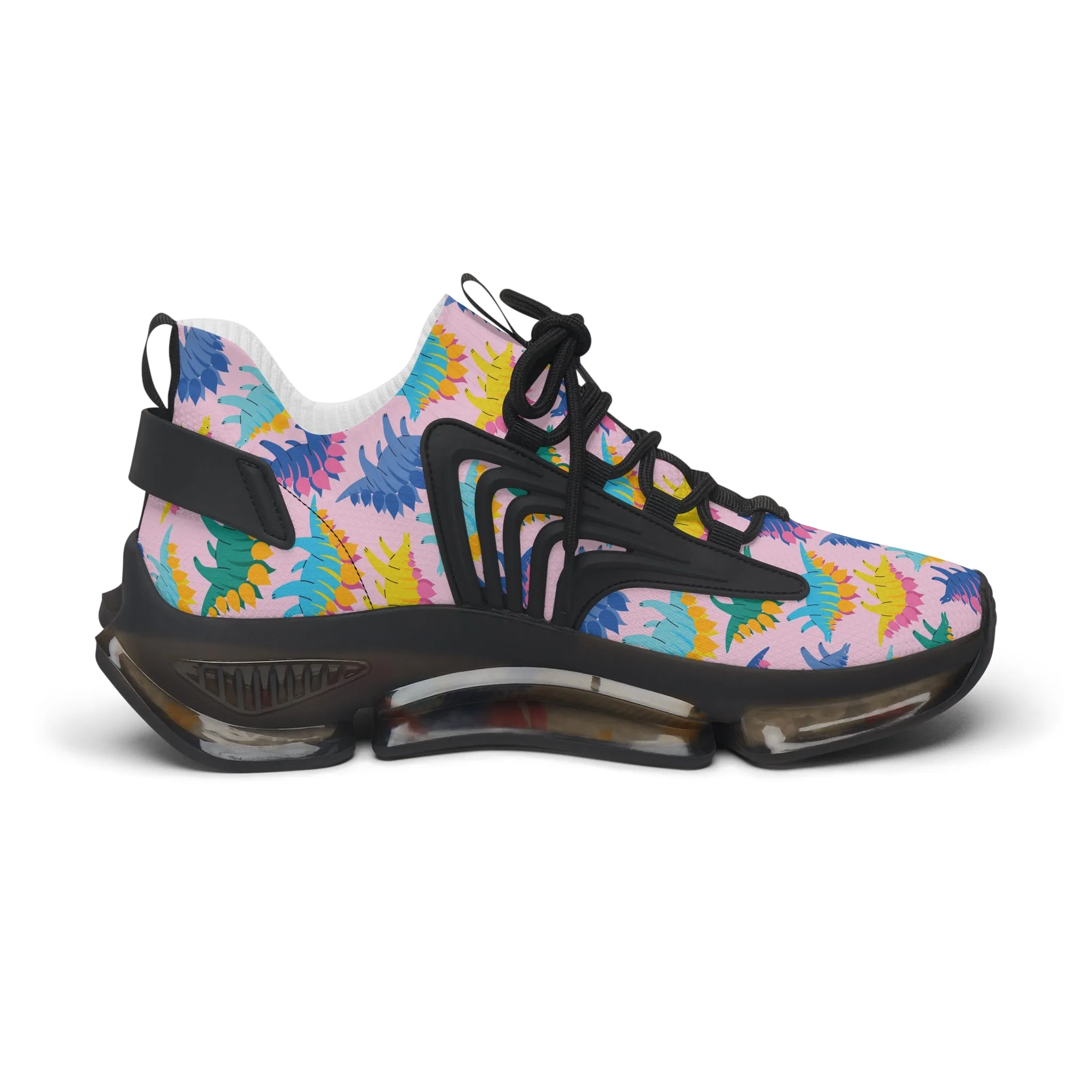 Colorful Stegosaurus Women's Mesh Sneakers