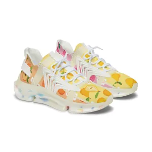 Colorful Three Fruit Pattern Women's Mesh Sneakers