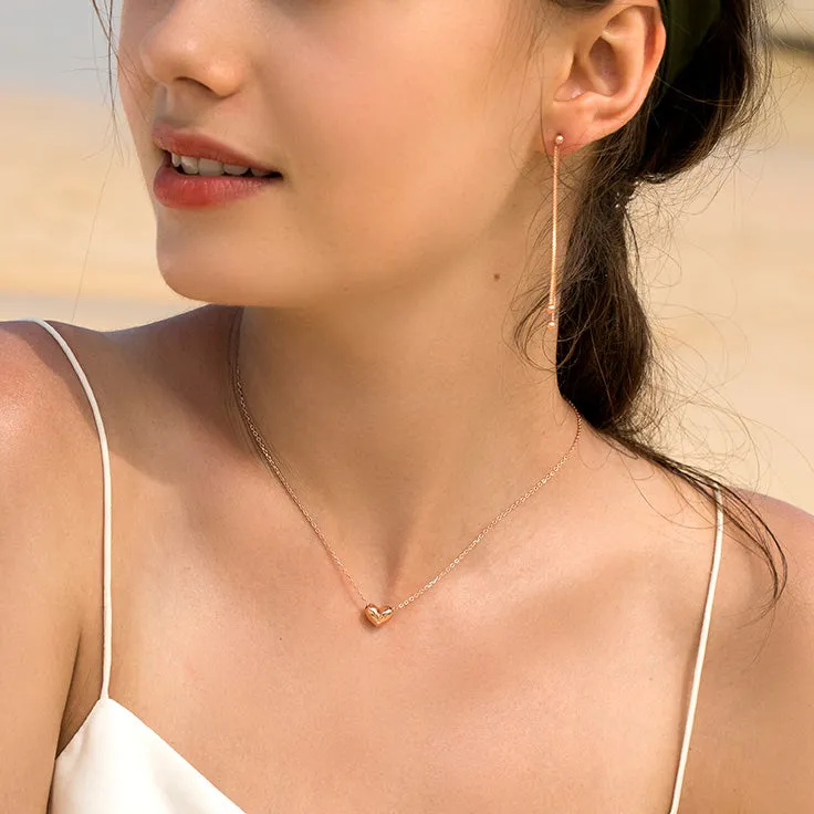 Double Chain Balls Long Dangle Earrings