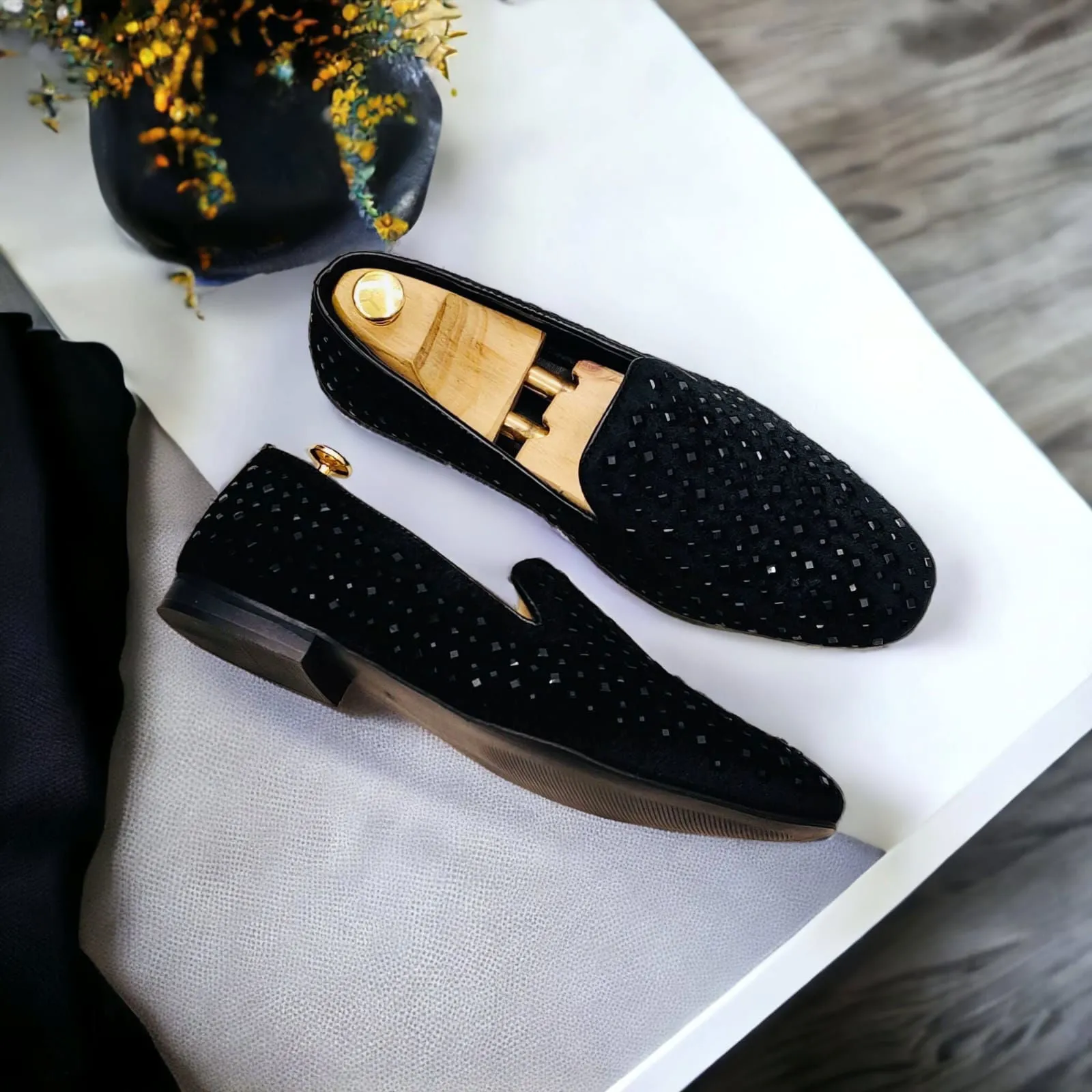 Fashionable Party Rhinestone Shoes For Men