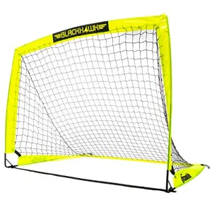 Franklin Sports Blackhawk Backyard Soccer Goal - Portable Kids Soccer Net - Pop Up Folding Indoor   Outdoor Goals - 4' x 3' - Optic Yellow