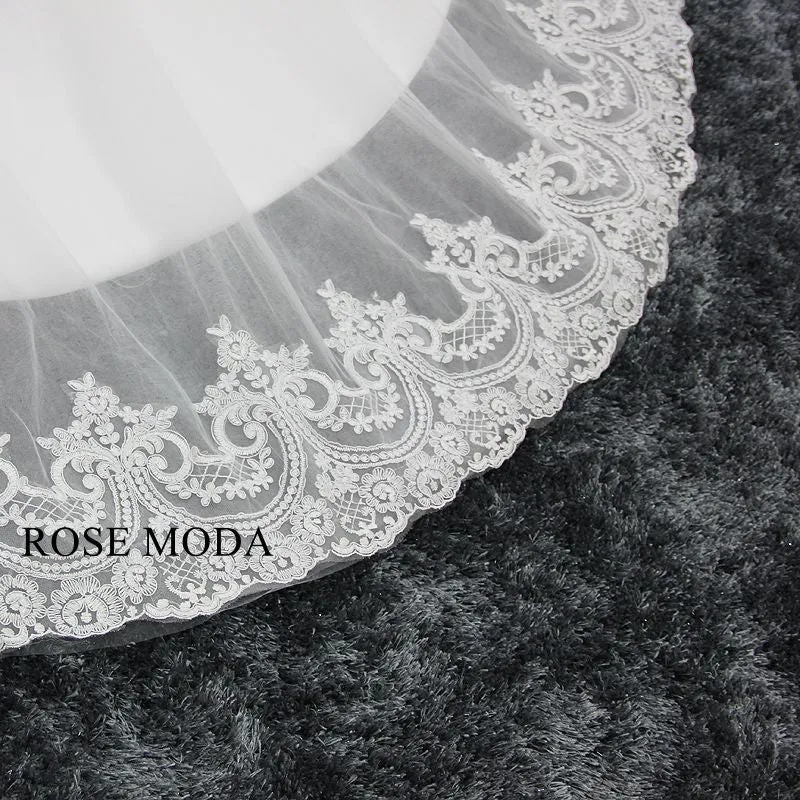 Rosemoda Illusion Ball Gown Wedding Dress With Long Sleeve