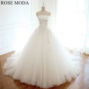 Rosemoda Lace Satin and Tulle Ball Gown Wedding Dress